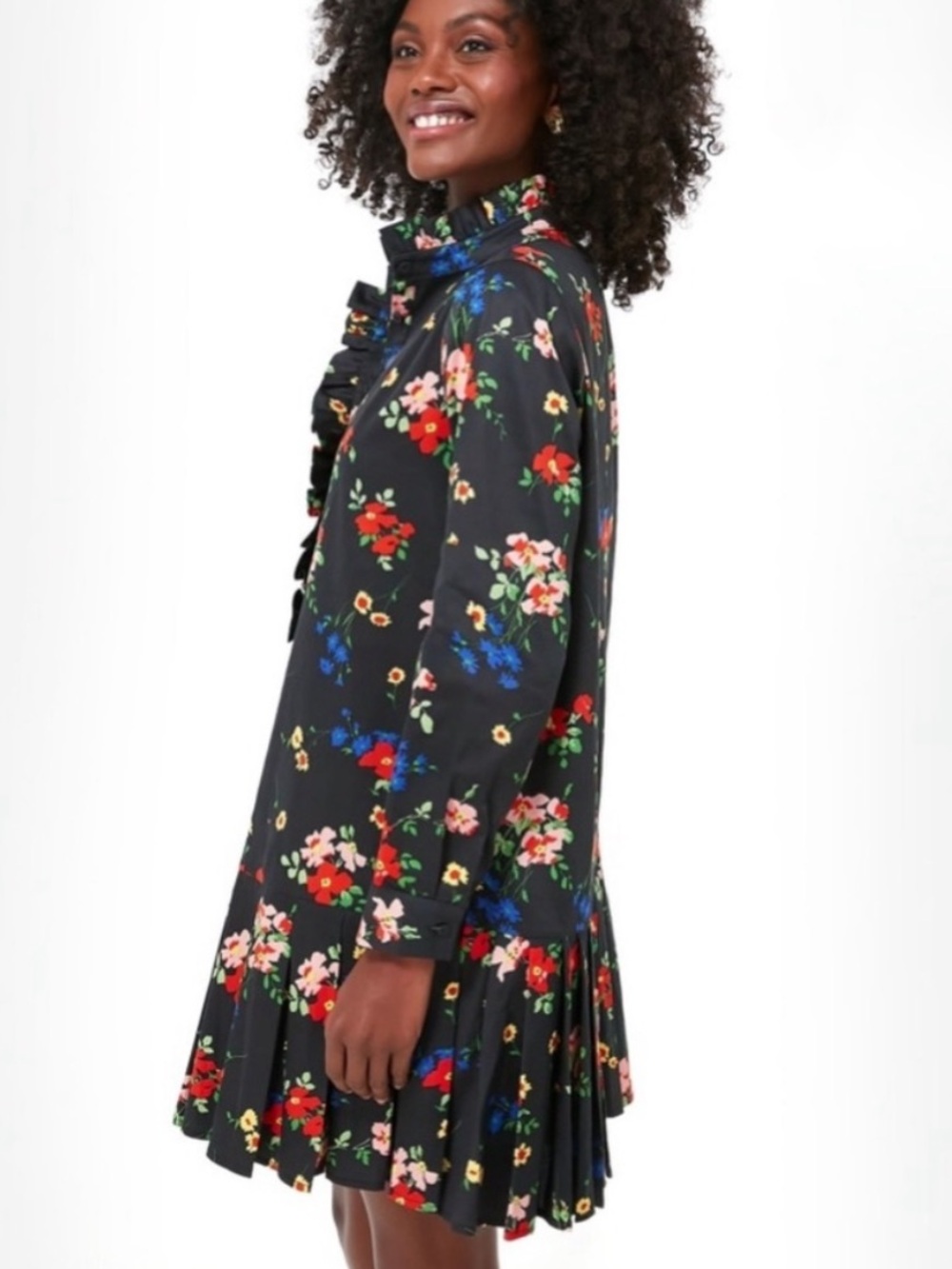 TUCKERNUCK After Light Amaryllis Tate Dress Black Colorful Floral Size Small - Picture 3 of 13